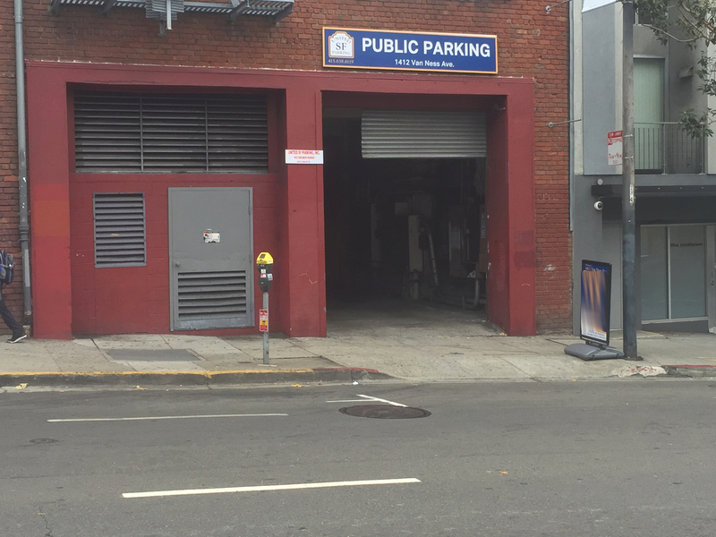 Street view of 1412 Van Ness Ave. Lot - Valet