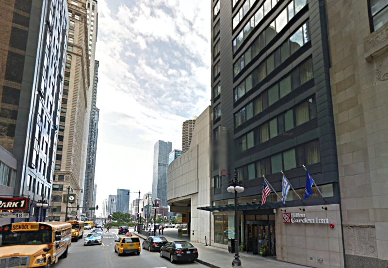 Street view of Hilton Garden Inn Chicago Downtown - Valet Kiosk