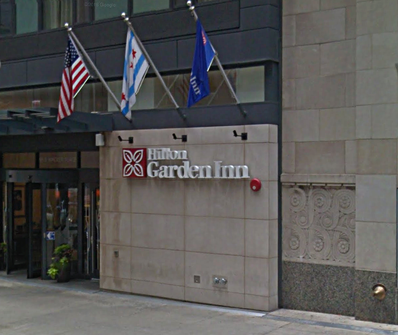 Street view of Hilton Garden Inn Chicago Downtown - Valet Kiosk