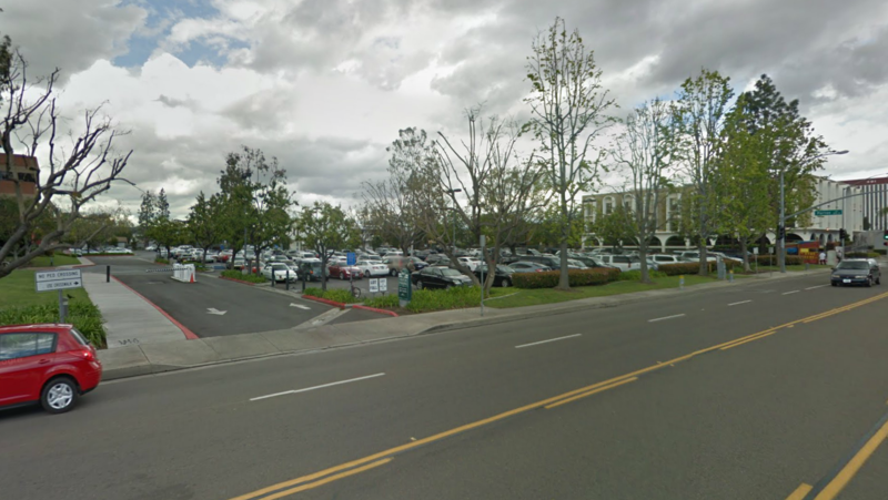 Street view of 801 Civic Center Building Lot