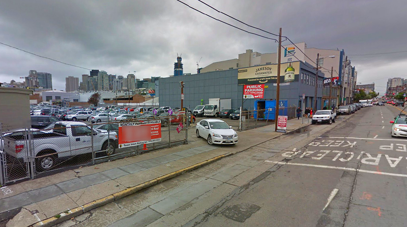 Street view of Easy Out Lot - Valet
