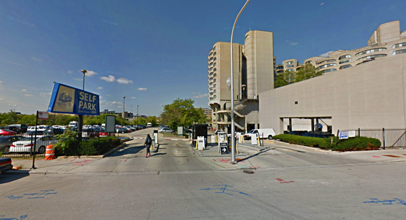 Street view of 800 S. Wells St. Garage