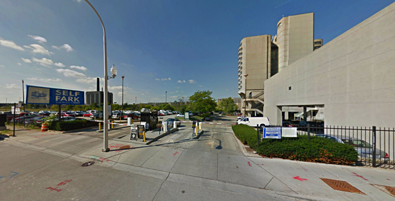 Street view of 800 S. Wells St. Garage