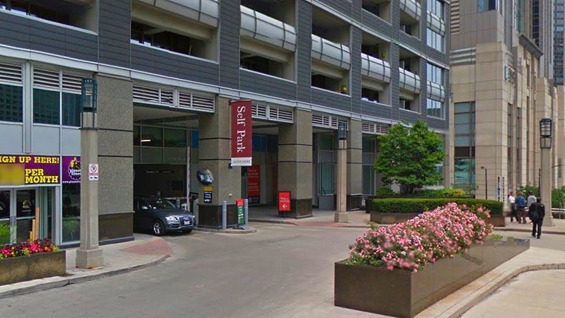 Street view of Cityfront Plaza Garage