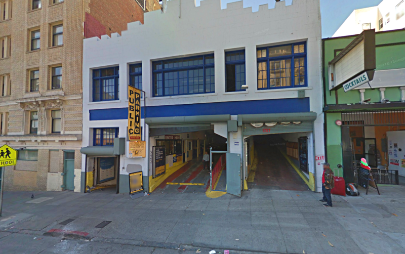 Street view of EZ Public Parking Garage - Valet