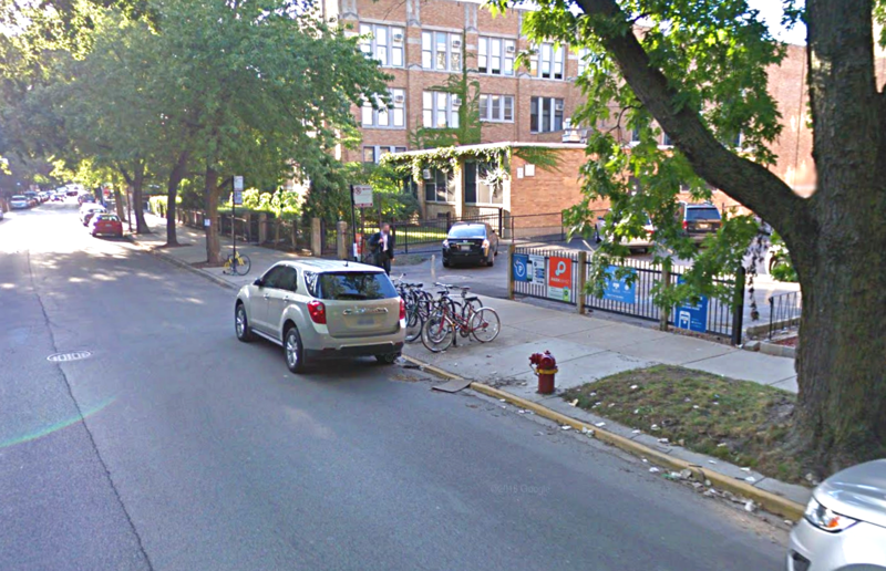 Street view of Louisa May Alcott School Lot
