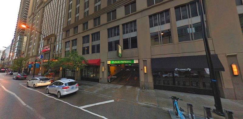 Street view of North Bridge 10 E. Grand Self Park