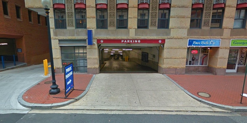 Street view of Clara Barton Garage (LAZ Parking)