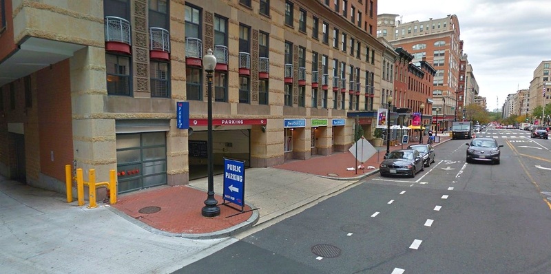 Street view of Clara Barton Garage (LAZ Parking)