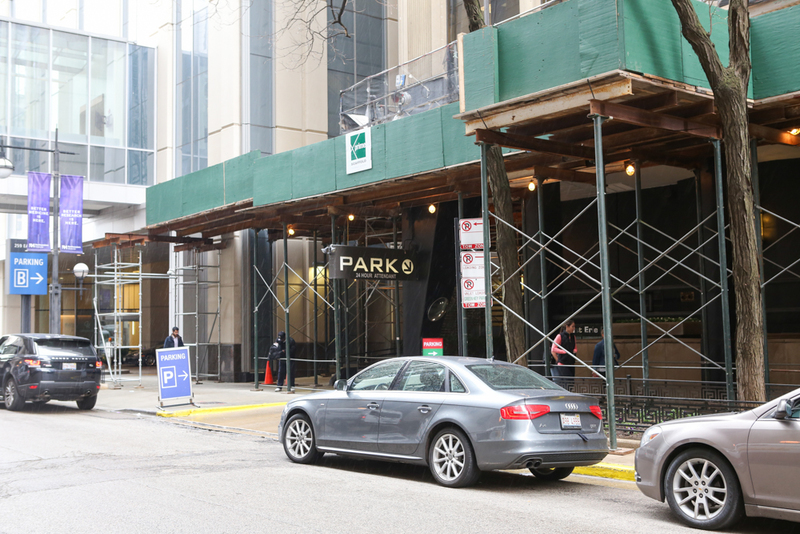 Street view of Streeterville Center Garage - Valet