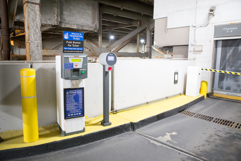 Street view of Prudential Plaza Garage - Lower Level