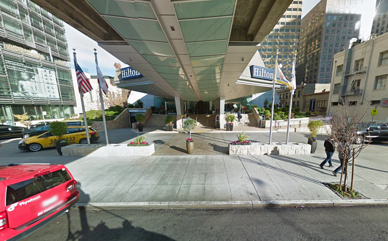 Street view of Hilton San Francicso Financial District - Valet