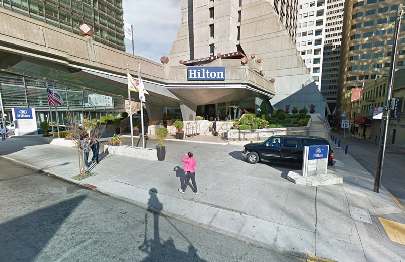 Street view of Hilton San Francicso Financial District - Valet