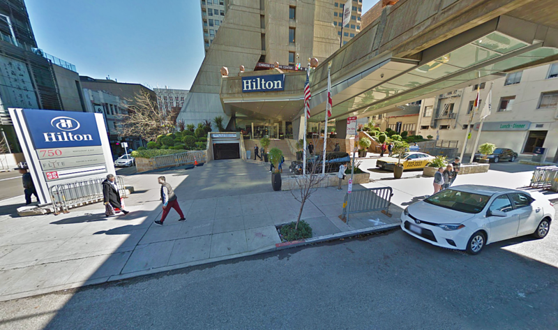 Street view of Hilton San Francicso Financial District - Valet