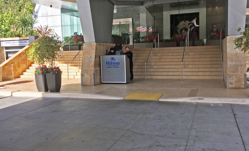 Street view of Hilton San Francicso Financial District - Valet