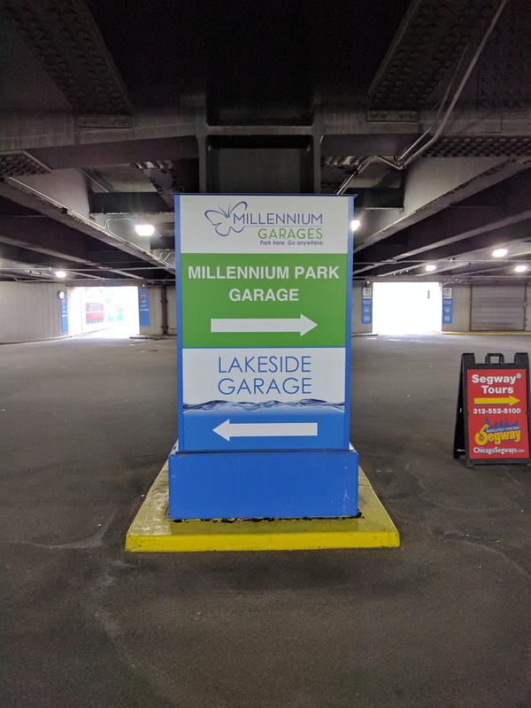 Street view of Millennium Park Garage - Lower Level