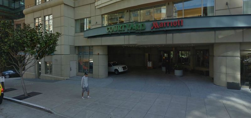 Street view of Marriott Courtyard Downtown - Valet