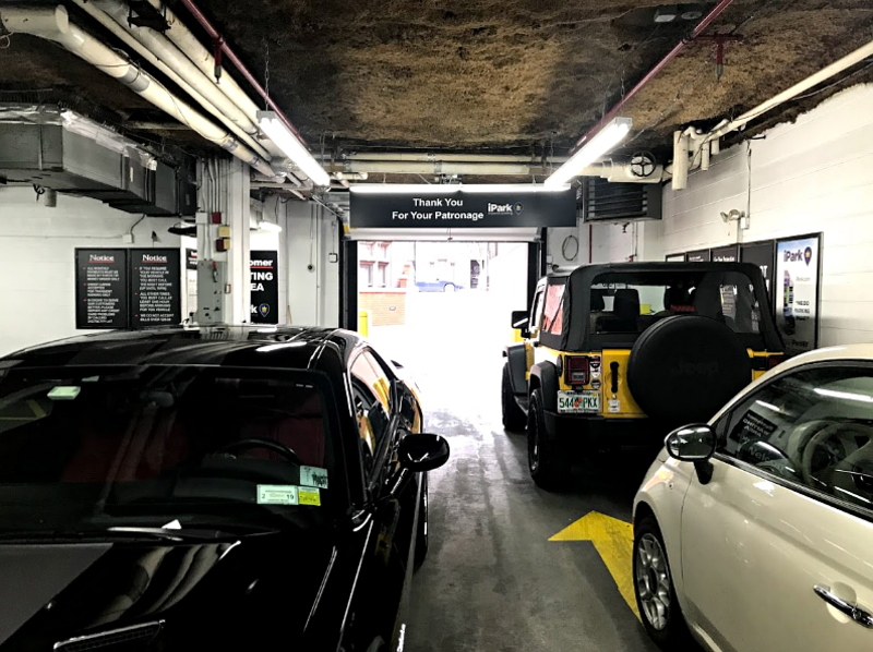 Street view of iPark - 455 CPW Parking Garage