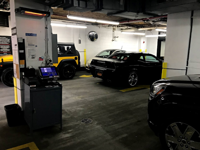 Street view of iPark - 455 CPW Parking Garage