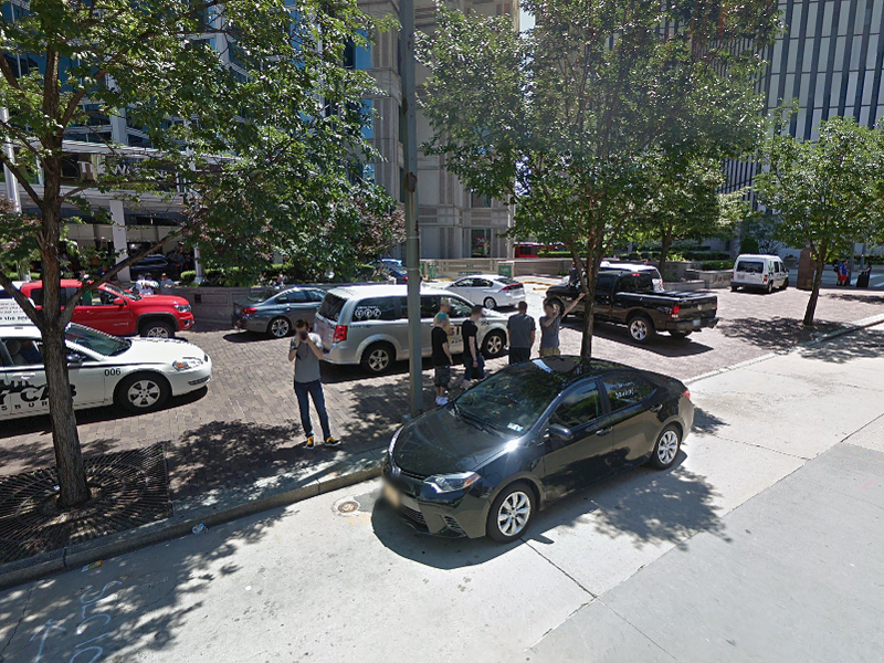 Street view of Drury Hotel Parking Garage