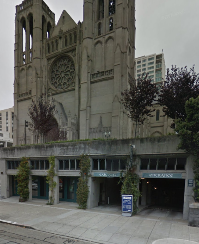 Street view of Grace Cathedral