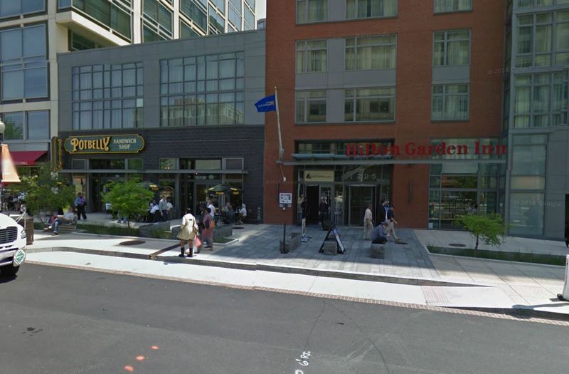 Street view of Hilton Garden Inn NOMA - Valet Kiosk