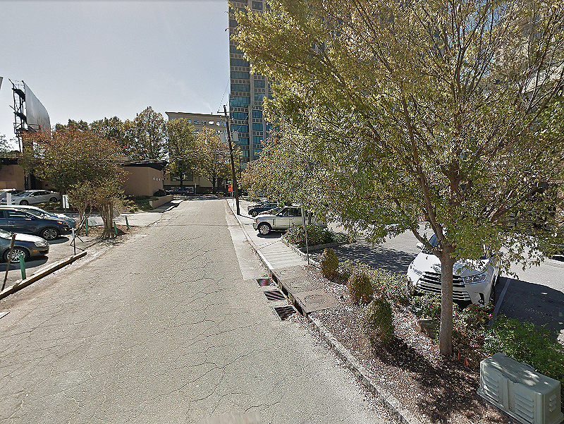 Street view of Pearson's Corner Lot