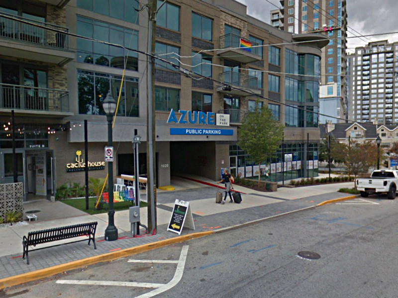 Street view of Azure on the Park Garage