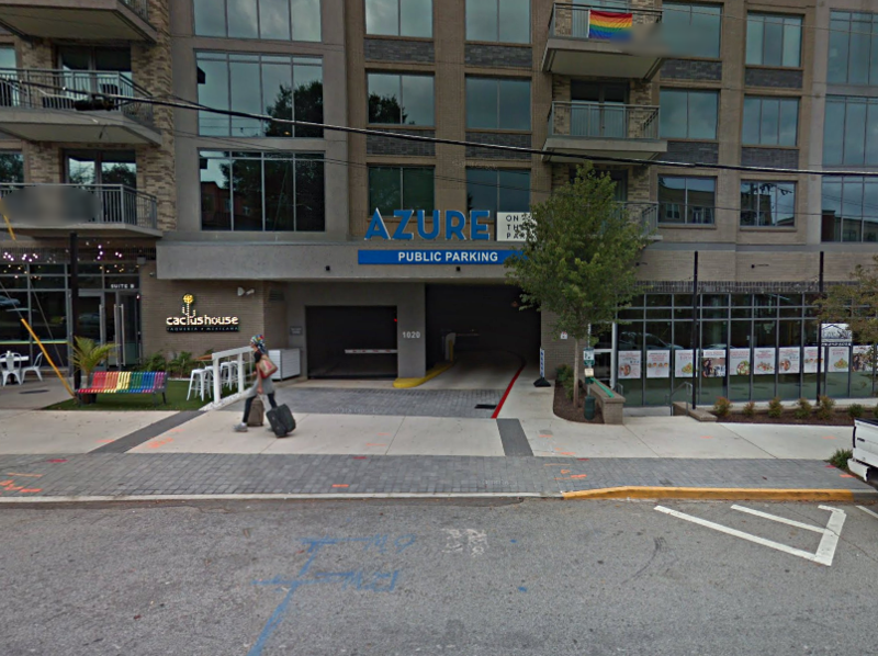 Street view of Azure on the Park Garage