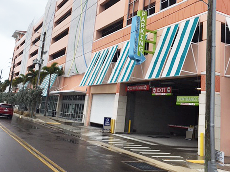 Street view of North Beach Plaza Garage
