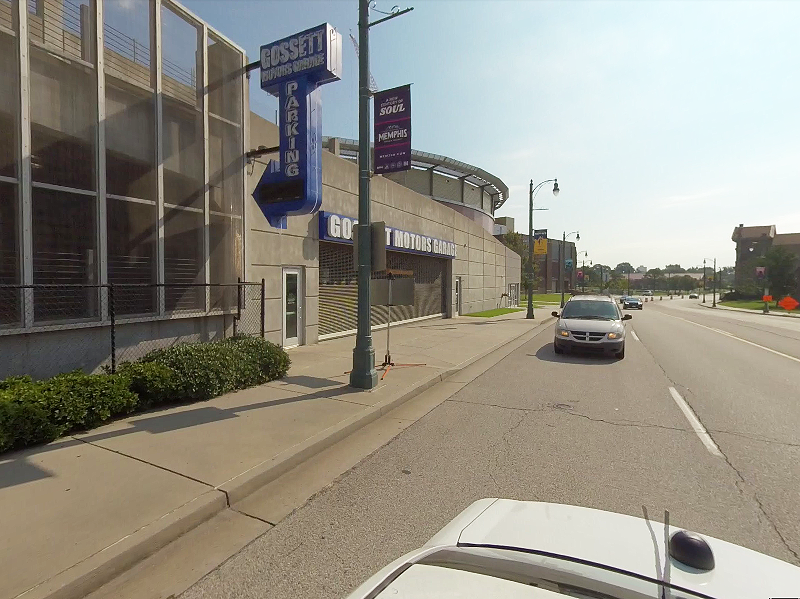 Street view of Gossett Motors Garage