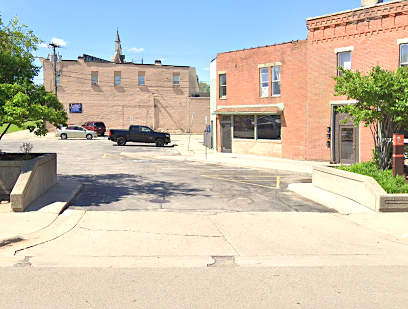 Street view of State and 3rd St. (Irish Rose) Lot