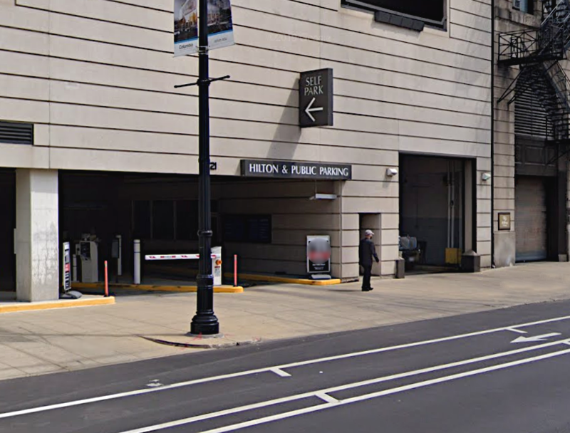 Street view of Hilton Chicago Garage