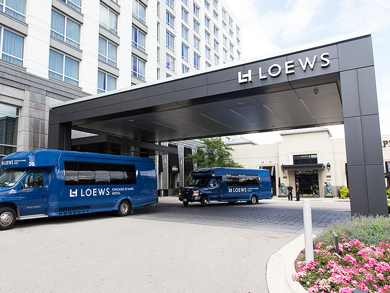 Airport: Loews Chicago O'Hare Hotel Garage Background