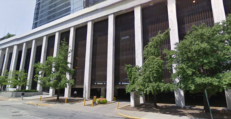 Street view of Indiana Square Garage