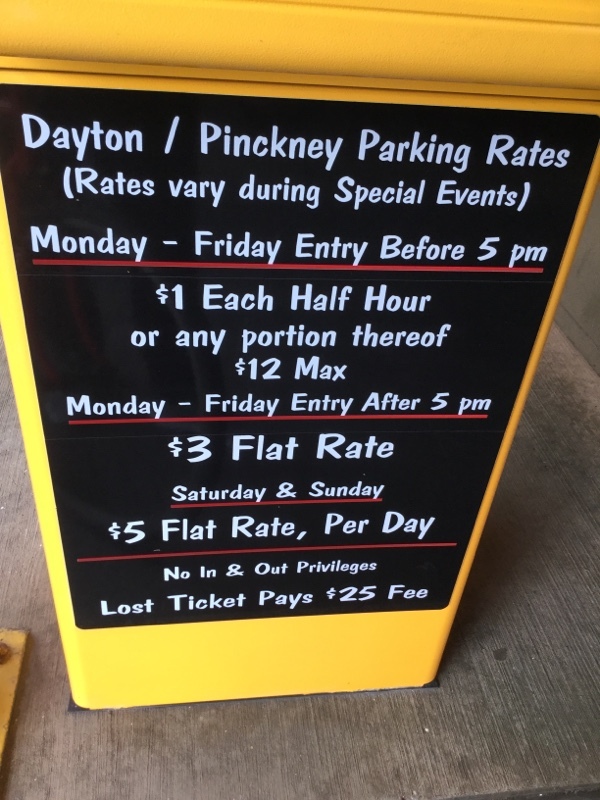 Street view of Dayton/Pinckney Ramp