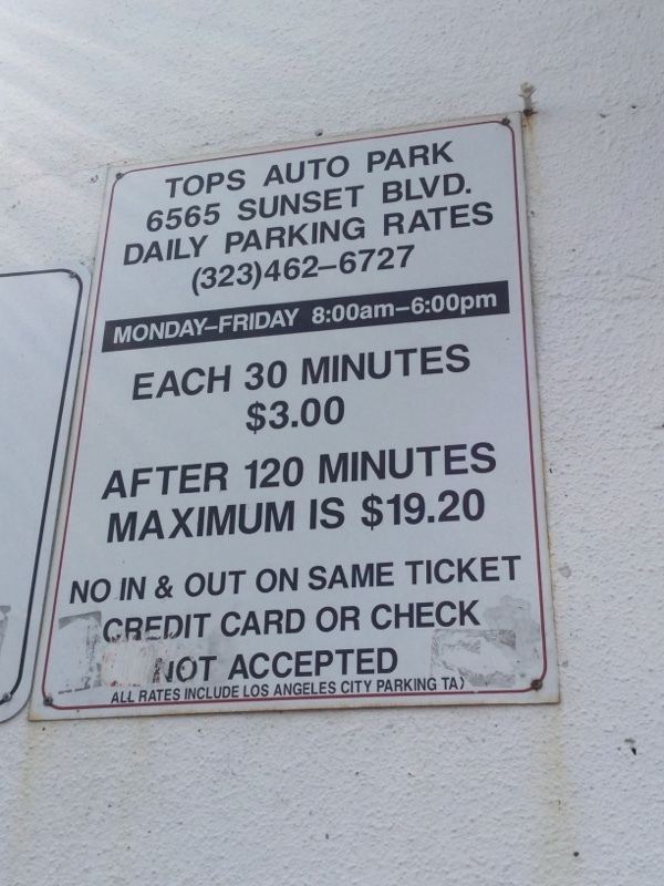 Street view of 6565 Sunset Blvd Garage