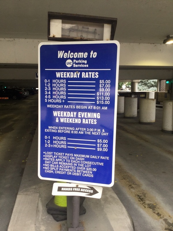 Street view of East Campus - Halsted/Taylor Parking Structure