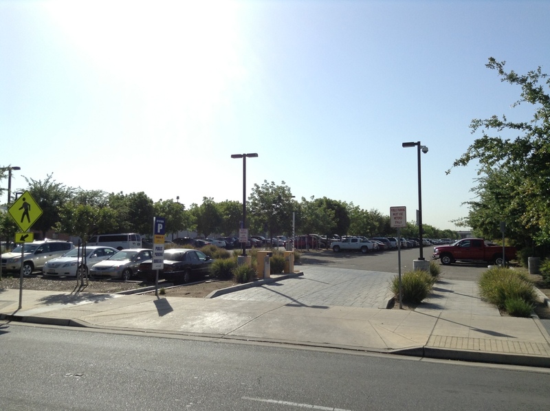 Street view of Promenade Lot Tulare Avenue and R Street