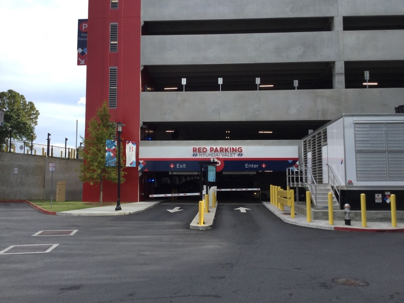 Street view of Red Parking Deck