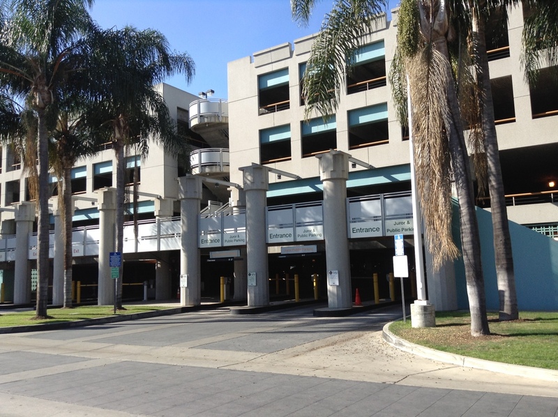 Street view of P1 - Stadium Parking Structure