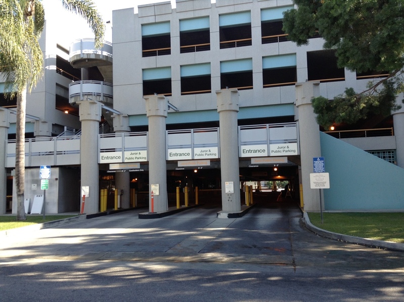 Street view of P1 - Stadium Parking Structure