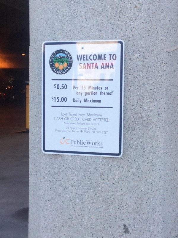 Street view of P1 - Stadium Parking Structure