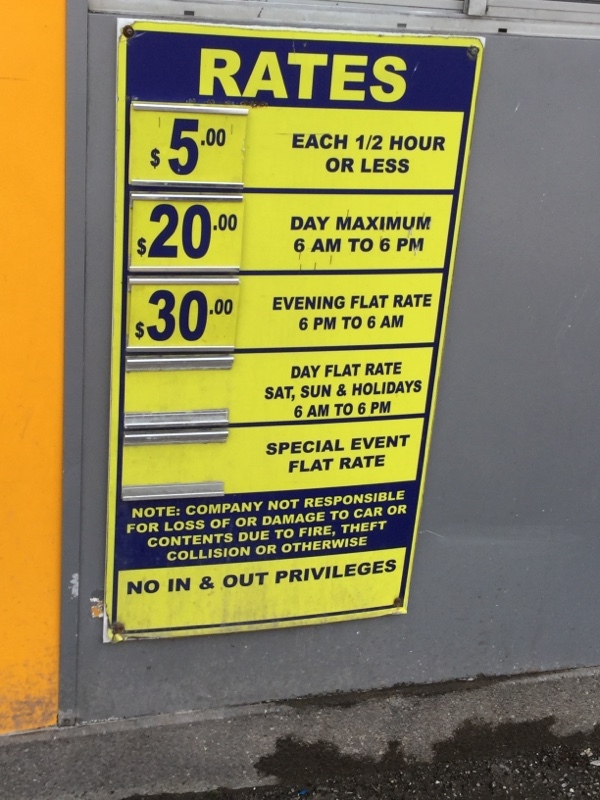 Street view of Bay St Parking Lot