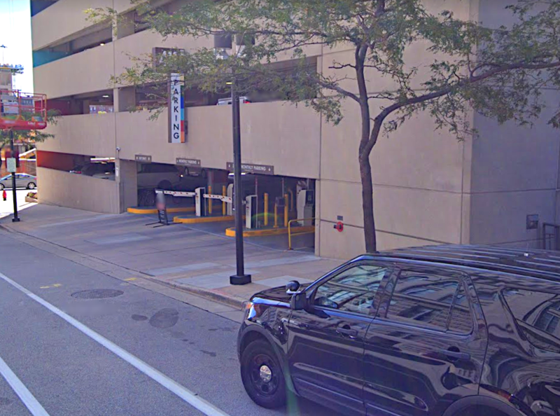 Street view of 601 N. Jefferson St. Garage