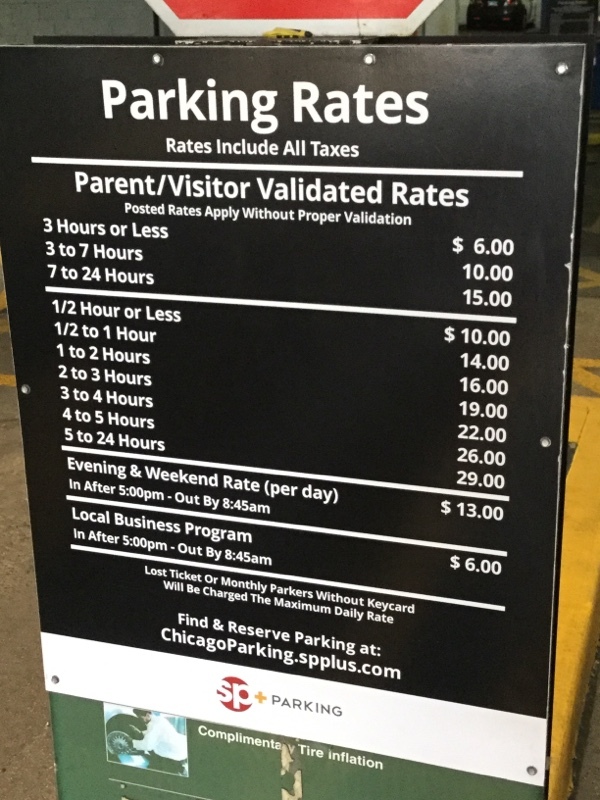 Street view of North Clark Parking