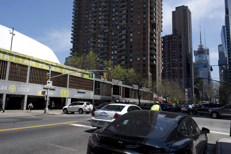 Street view of Manhattan Plaza Parking