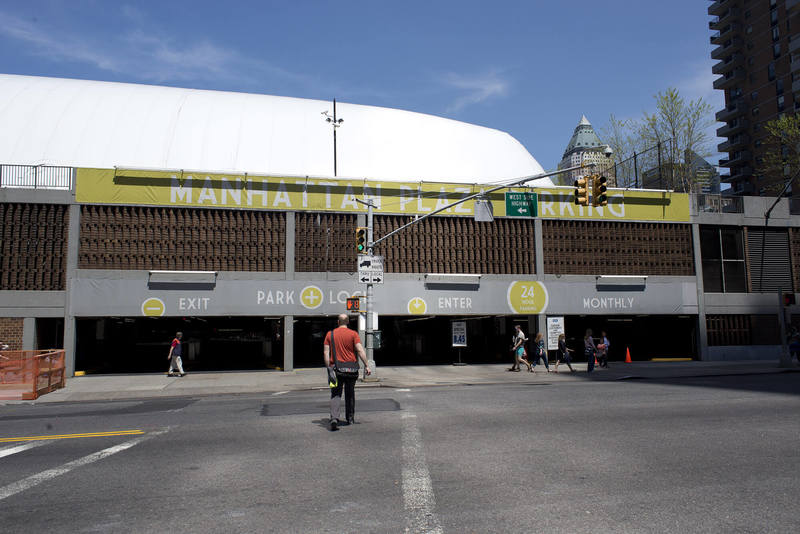 Street view of Manhattan Plaza Parking