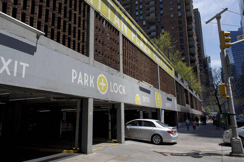 Street view of Manhattan Plaza Parking