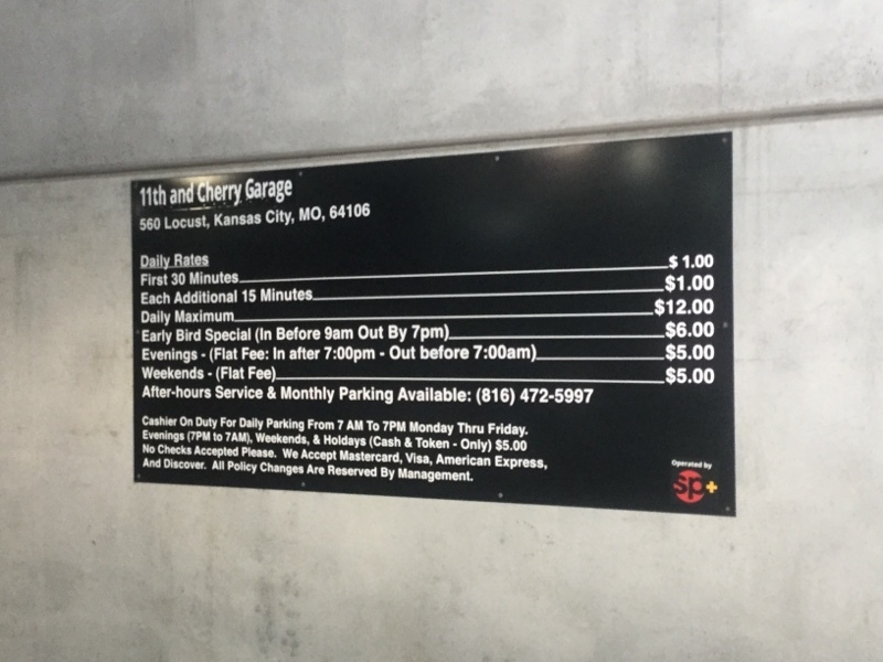 Street view of 11th & Cherry Garage